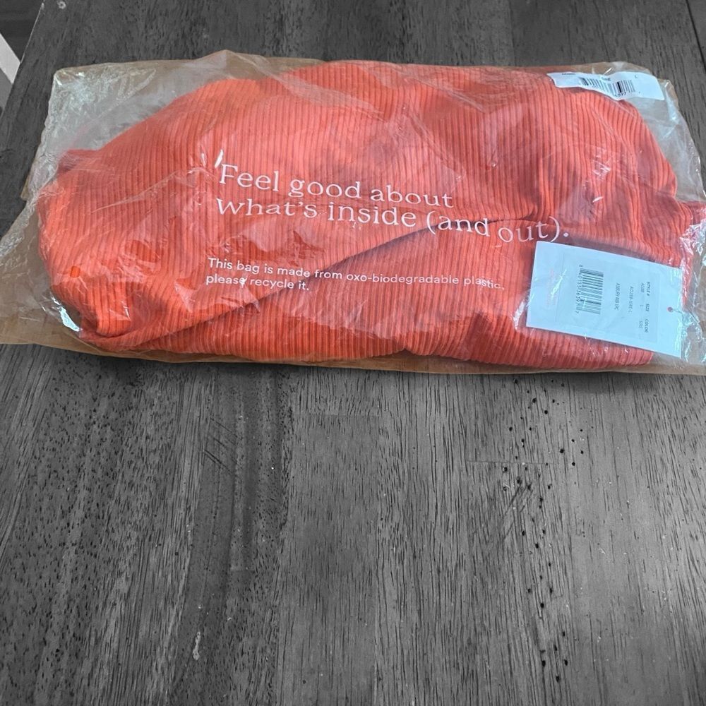 Andie 1 One Piece Swimsuit Asbury Rib Sire Orange Size Large NWT - Picture 2 of 9